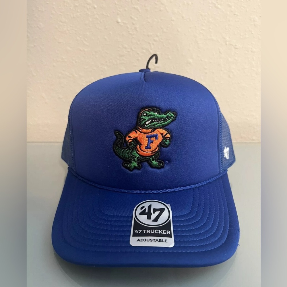 '47 Brand Florida Gators Mesh Foam Snapback Adjustable Trucker Hat Cap Blue NEW